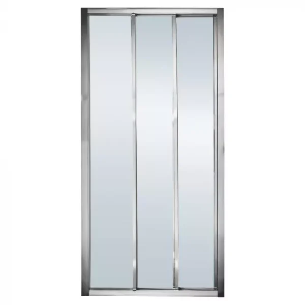 Shower Door Tri Slider Matt-Chrome 900x1850
