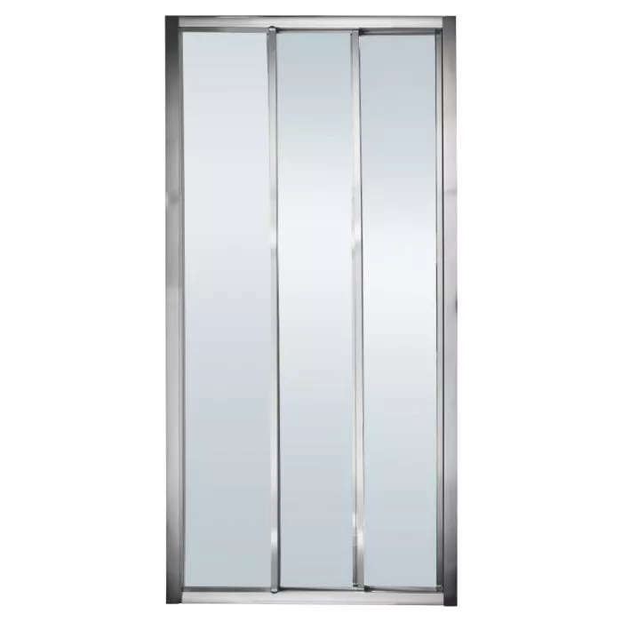 Shower Door Tri Slider Matt-Chrome 900x1850
