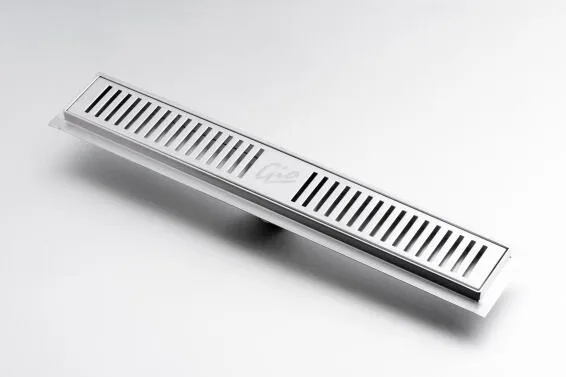 Gio 500x65mm slotted grate shower channel stainless steel