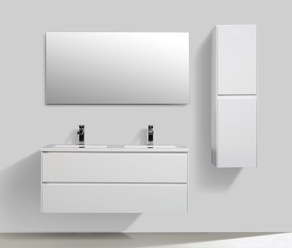 Clear Cube Enzo 1200 Basin And Cabinet - White