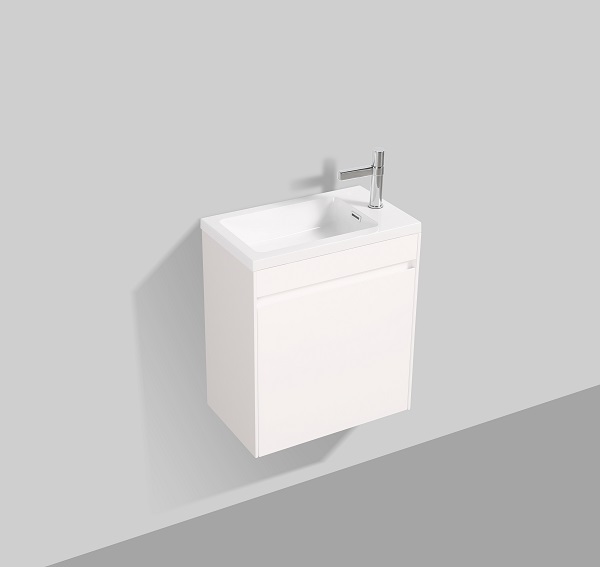 Clear Cube Enzo 540 Basin And Cabinet - White