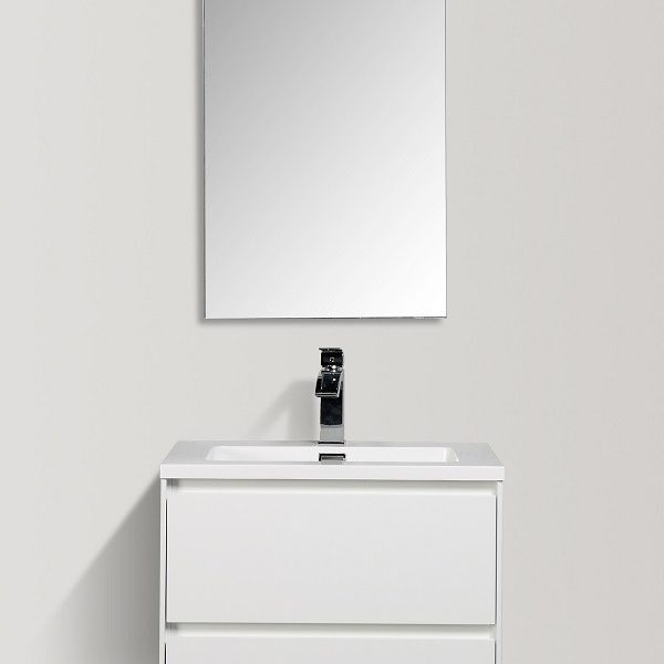 Clear Cube Enzo 600 Basin And Cabinet - White