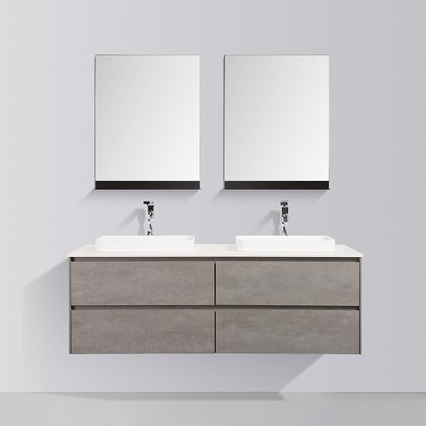 Clear Cube Madrid 1500 Four Drawer - Concrete