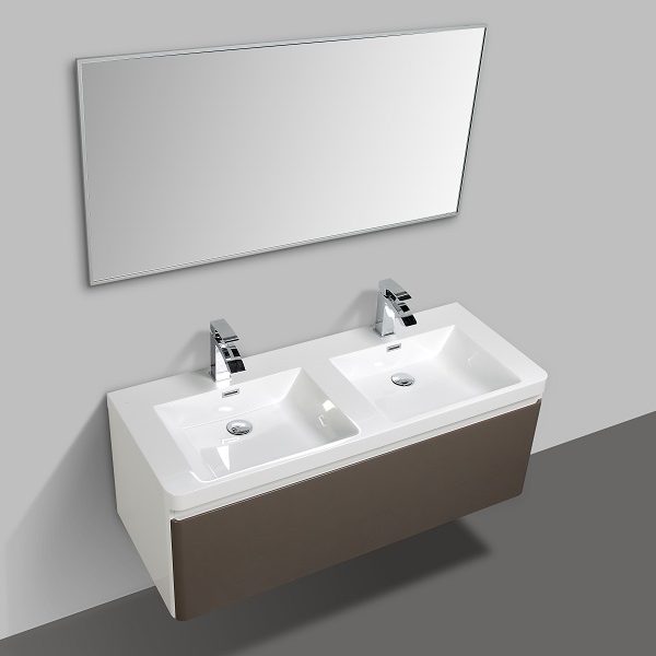Clear Cube Milan 1200 Basin And Cabinet Single Drawer - Grey Gloss