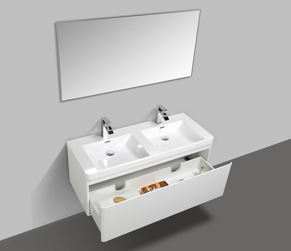 Clear Cube Milan 1200 Basin And Cabinet Single Drawer - White Gloss - Image 3