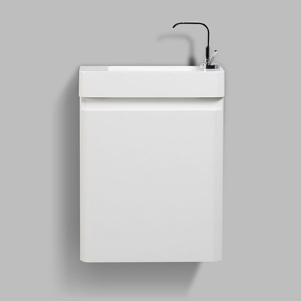 Clear Cube Milan 450 Cabinet And Basin- White