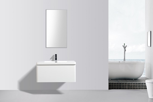 Clear Cube Milan 900 Basin And Cabinet Single Drawer - White Gloss