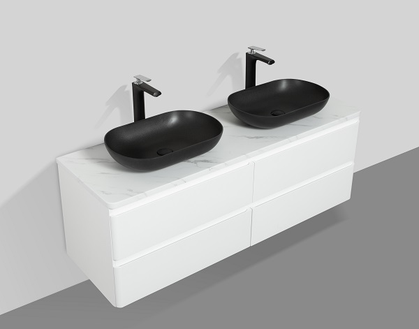 Clear Cube Santorini 1500 Four Drawer -Black Basin