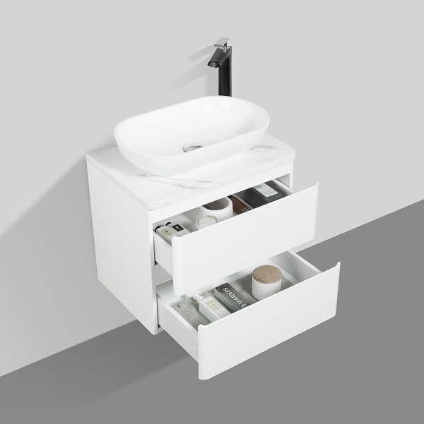 Clear Cube Santorini 600 Double Drawer - White Basin - Image 2