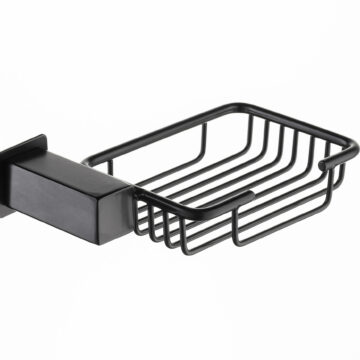 Stunning Quantum Matt Black Soap Basket
