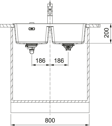 Franke Maris MRG620-35-35 Double Undermount/Inset -Polar White - Image 2