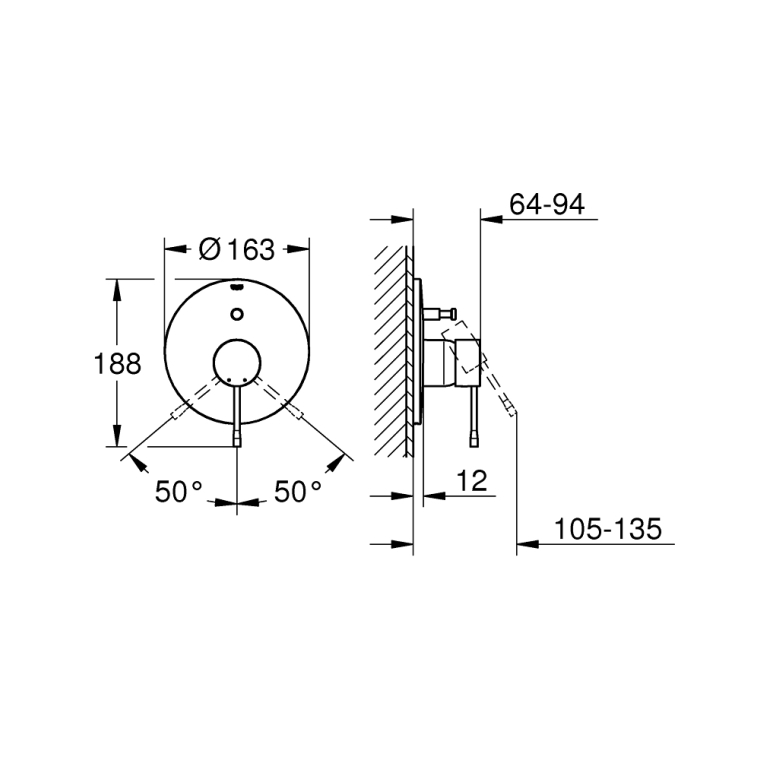 Grohe Essence Single-lever shower/bath diverter mixer - Image 2