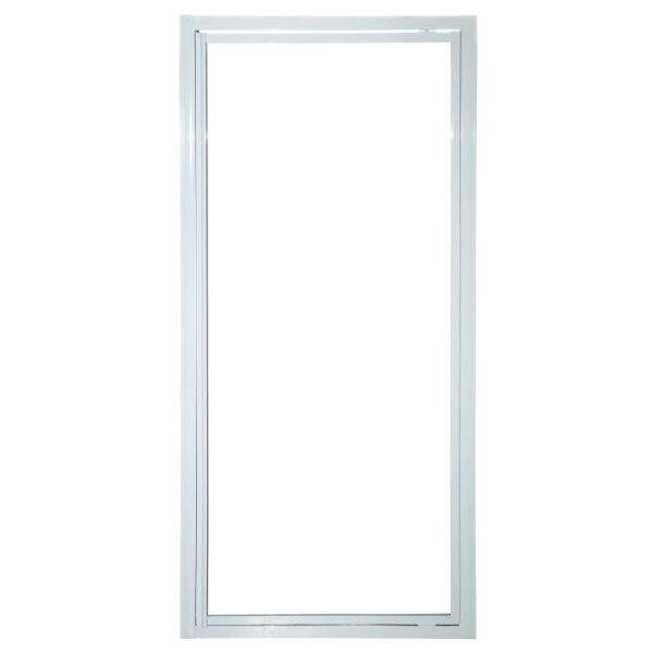 Shower Door Pivot White 850 x 1806 - (826-875)
