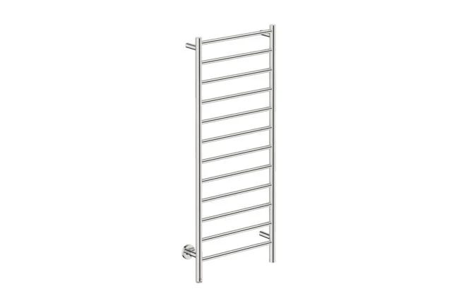 Bathroom Butler Natural 12 Bar 500mm Straight Polished Heated Towel Rail with PTSelect Switch
