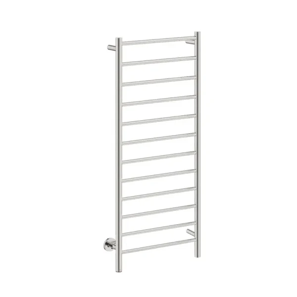 Bathroom Butler Natural 12 Bar 500mm Straight Brushed Heated Towel Rail with PTSelect Switch