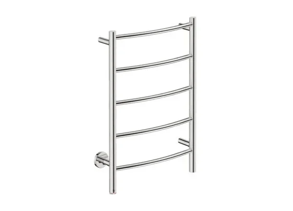 Bathroom Butler 5 Bar 500mm Curved Heated Towel Rail with PTSelect Switch
