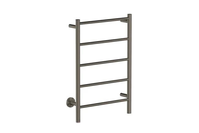 Bathroom Butler Natural 5 Bar 500mm Straight Heated Towel Rail Graphite with PTSelect Switch