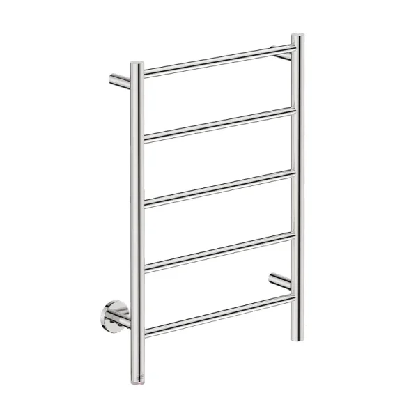 Bathroom Butler Natural 5 Bar 500mm Straight Heated Towel Rail Polished with PTSelect Switch