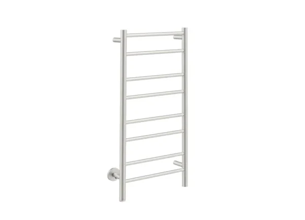 Bathroom Butler Natural 8 Bar 430mm Straight Polished Heated Towel Rail with PTSelect Switch