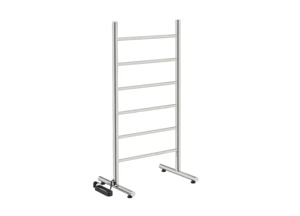 Bathroom Butler Natural Free Standing 6 Bar 500mm Heated Towel Rail with PTSelect Switch