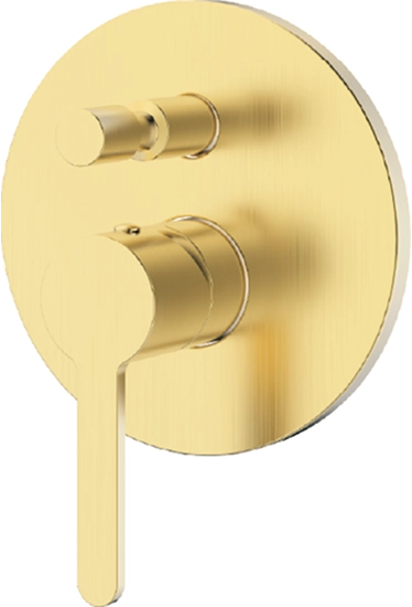Meissen Attivo Concealed Diverter Mixer Satin Brass