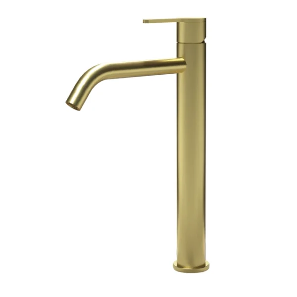 Meissen Attivo Basin Mixer Tall Satin Brass