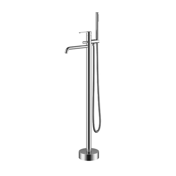 Meissen Attivo Freestanding Bath Mixer Stainless Steel