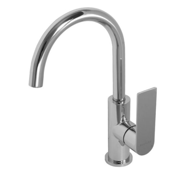 Blutide Silk Chrome Gooseneck Basin Mixer