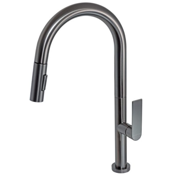 Blutide Silk Gunmetal Spray Sink Mixer