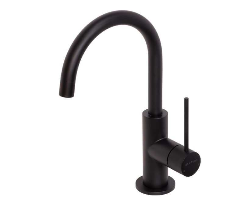 Blutide Lace Black Gooseneck Basin Mixer