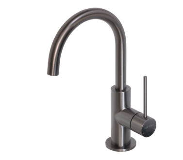Blutide Lace Gunmetal Gooseneck Basin Mixer