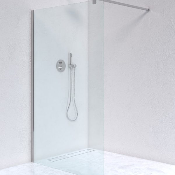 Infinity Chrome 1200 Shower Screen Clear Glass 1200x2000x8mm