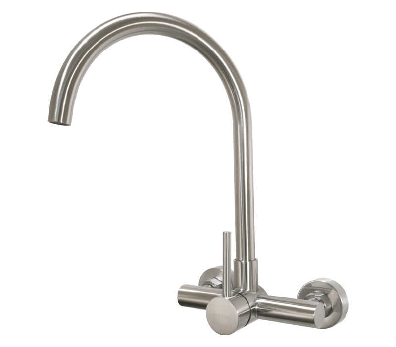 Blutide Moon Stainless Steel Sink Mixer Wall Type J Spout