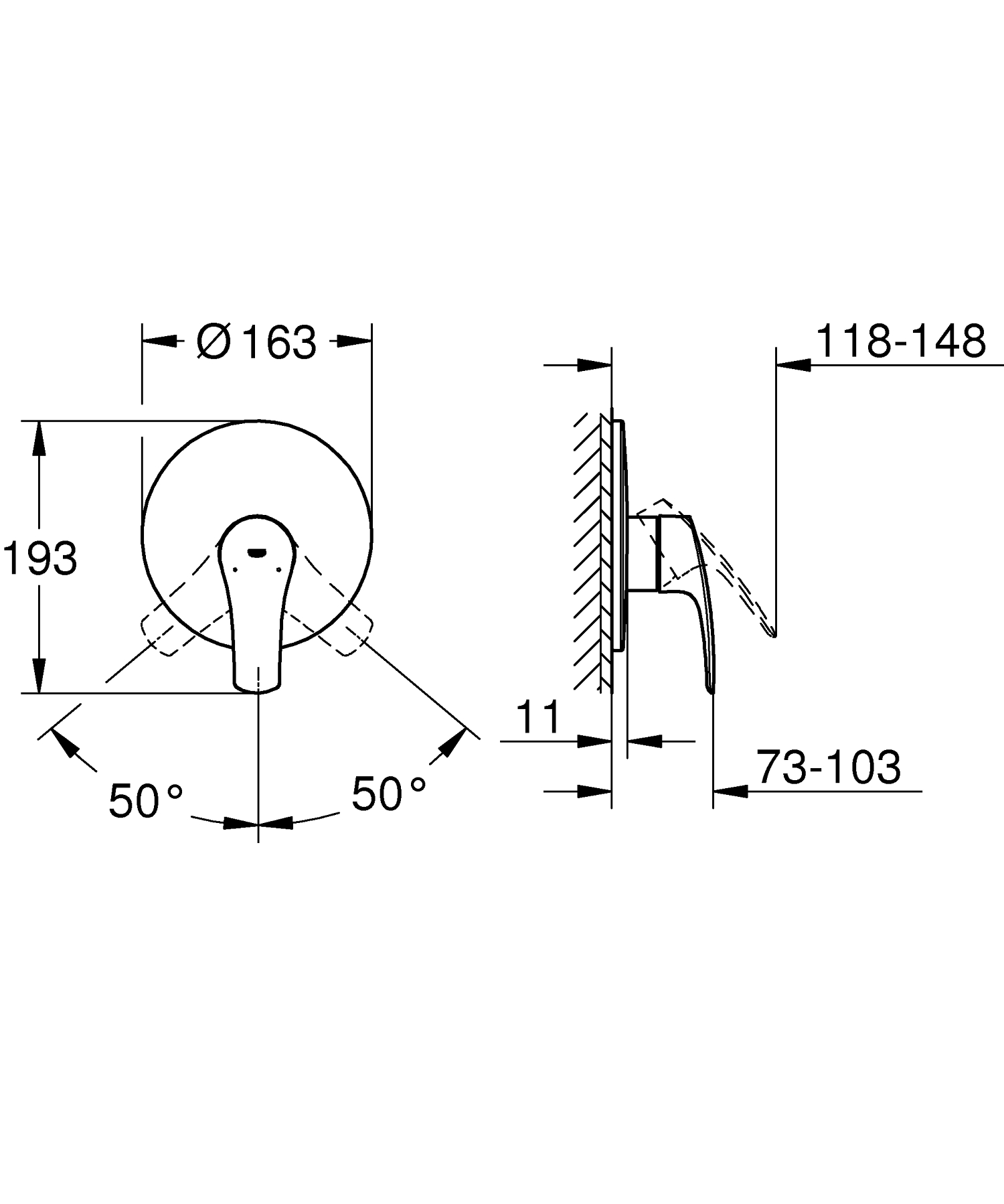 Grohe Eurosmart Single-lever Shower Mixer - Image 2