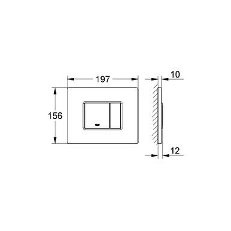 Grohe Skate Cosmopolitan Flush Plate Stainless Steel - Image 2