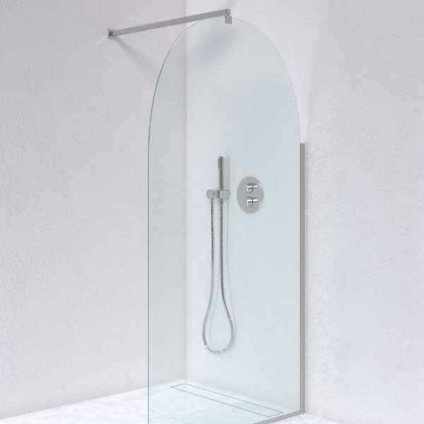Infinity Chrome Arched Shower Screen Chrome 900 x 2000