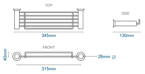 Stunning Allure Stainless Steel Shower Rack - Image 2