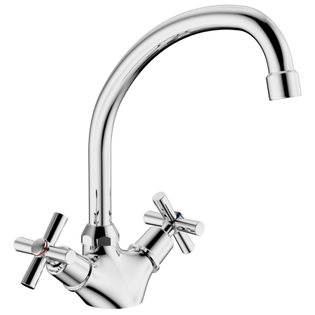 Cobra Ledimo Light Pattern Sink Mixer Pillar Type Chrome