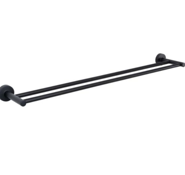Blutide Ginger 88 Double Towel Rail 600mm Matt Black