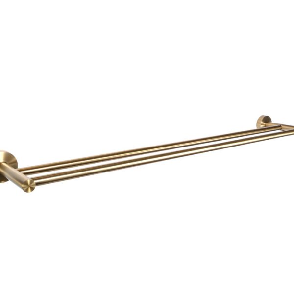 Blutide Ginger 88 Double Towel Rail 600mm Brushed Brass
