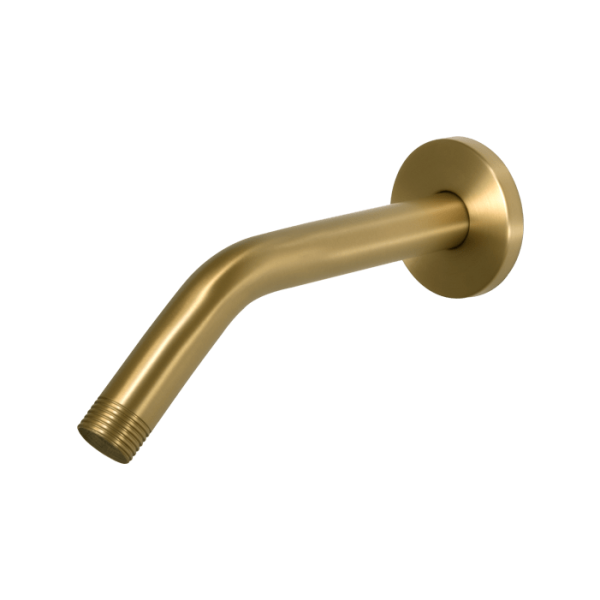 Blutide Shower Arm and Cover Plate Brushed Brass 150mm