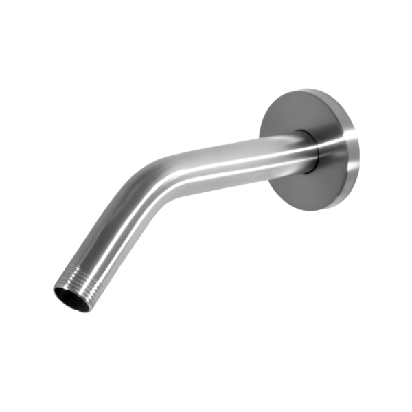 Blutide Shower Arm and Cover Plate Brushed Stainless Steel 150mm