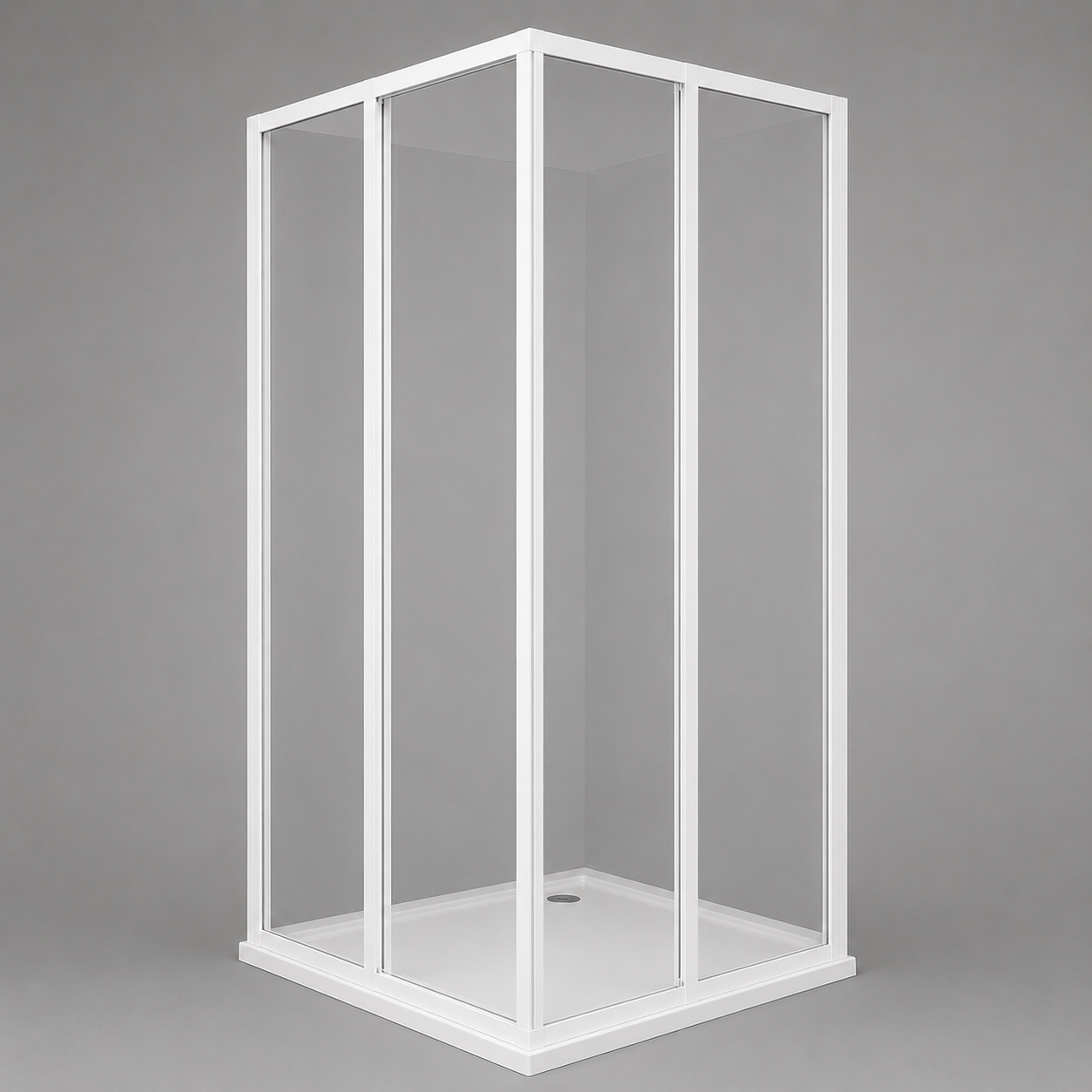 Corner Entry Shower Enclosure White 800 x 800 x 1950 (786-814) - Image 2