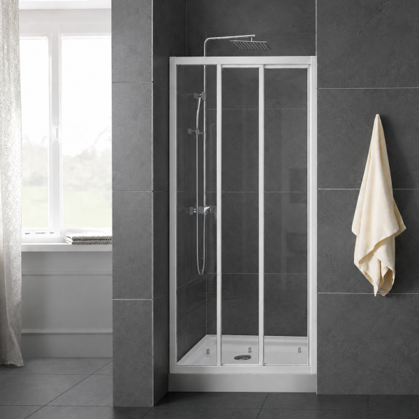 Tri-Slider Shower Door White 1000 x 1806 (976-1025)