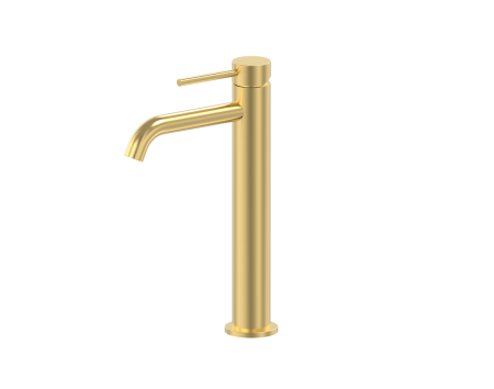 Cobra Tigris Raised Basin Mixer Brushed Gold