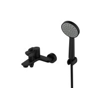 Cobra Tigris Bath Mixer Wall Type & Hand shower Matt Black