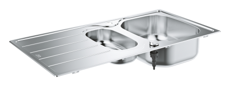 Grohe K200 60-S Sink With Drainer S/S 1.5 Bowls 965mm x 500mm